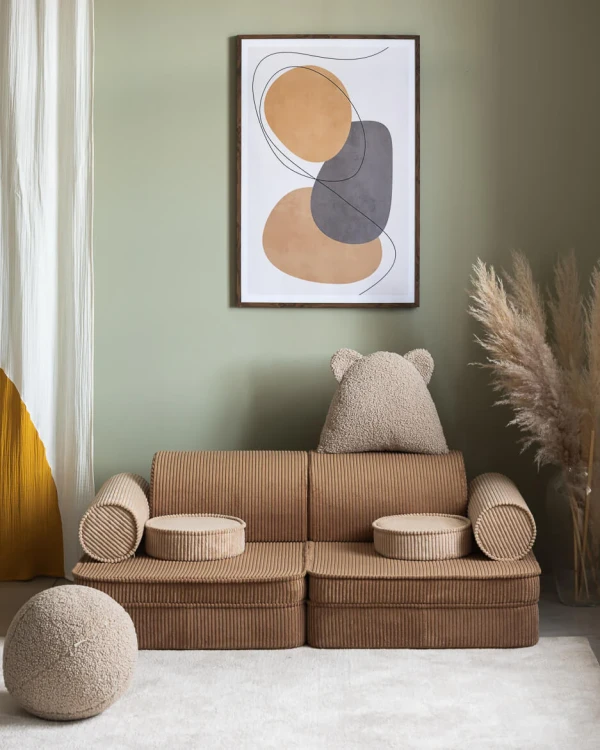 Sofa dziecięca Toffee Settee Wigiwama – 9-elementowa konstrukcja modułowa | Millushop