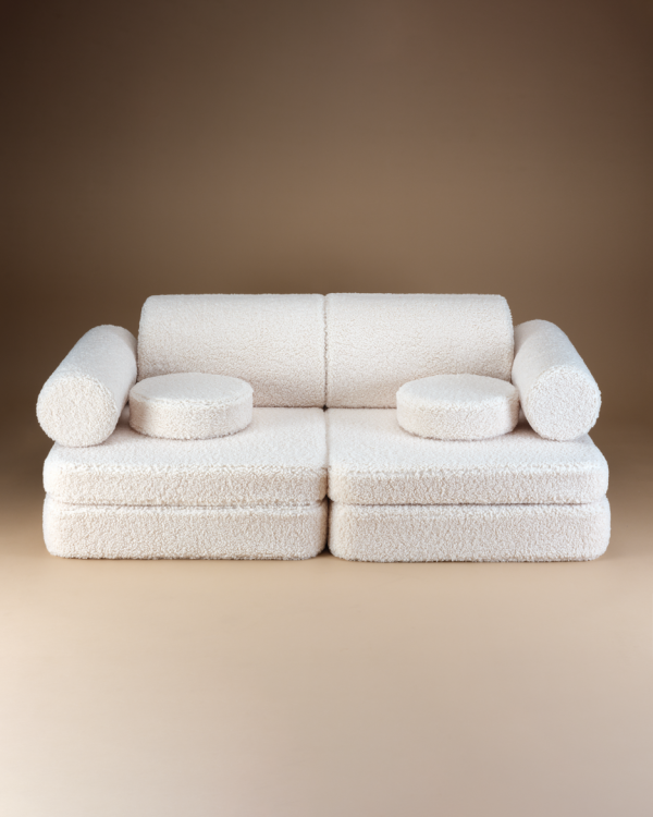 Sofa dziecięca Cream White Wigiwama – 9-elementowa konstrukcja modułowa | Millushop