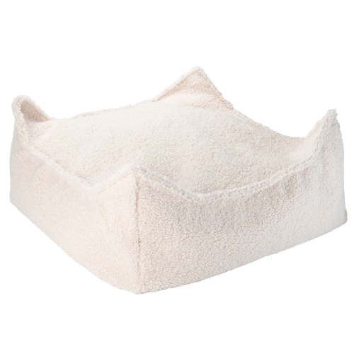 Miękkie siedzisko teddy dla dziecka stworzone z myślą o codziennym komforcie.