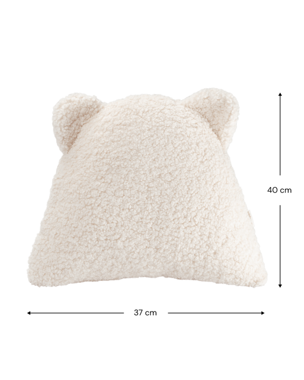 Cream White Bear Cushion Dimensions W597812.png