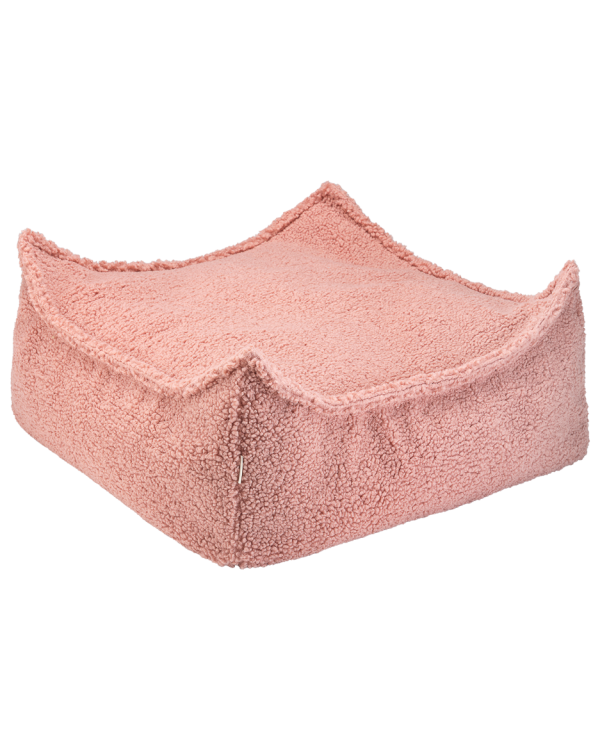 Miękka pufa do pokoju dziecka wykonana z certyfikowanych materiałów.