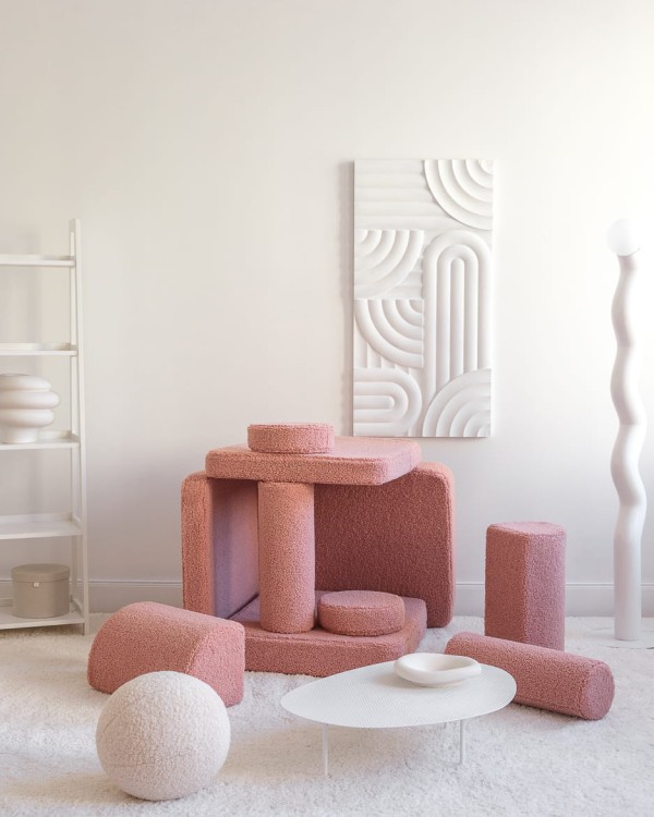 Modułowa sofa dla dzieci Guava – konfiguracja z oparciem i poduszkami | Millushop