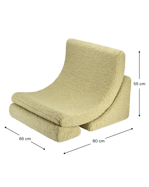 Pluszowy fotel dziecięcy idealny do czytania, relaksu i codziennego odpoczynku.