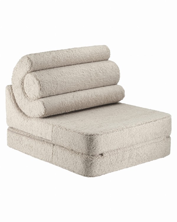 Modułowy fotel dla dzieci Wigiwama Flipster Biscuit w eleganckim, neutralnym odcieniu.