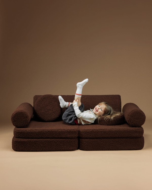 Modułowa sofa dla dzieci Warm Hazel – konfiguracja z oparciem | Millushop
