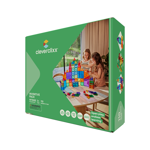 Klocki magnetyczne Cleverclixx Inventive Pack Intense 110 el.