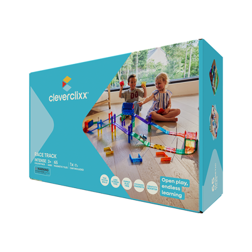 Klocki magnetyczne Cleverclixx Race Track Intense 65 el.