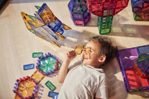 Pastelowe klocki magnetyczne dla dziecka Cleverclixx Mega Creative Pack